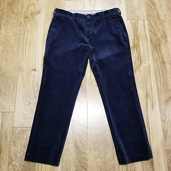 Polo Ralph Lauren Corduroy Pants Mens 38x32 Blue Classic Fit (Act: 39x31) - Picture 1 of 15